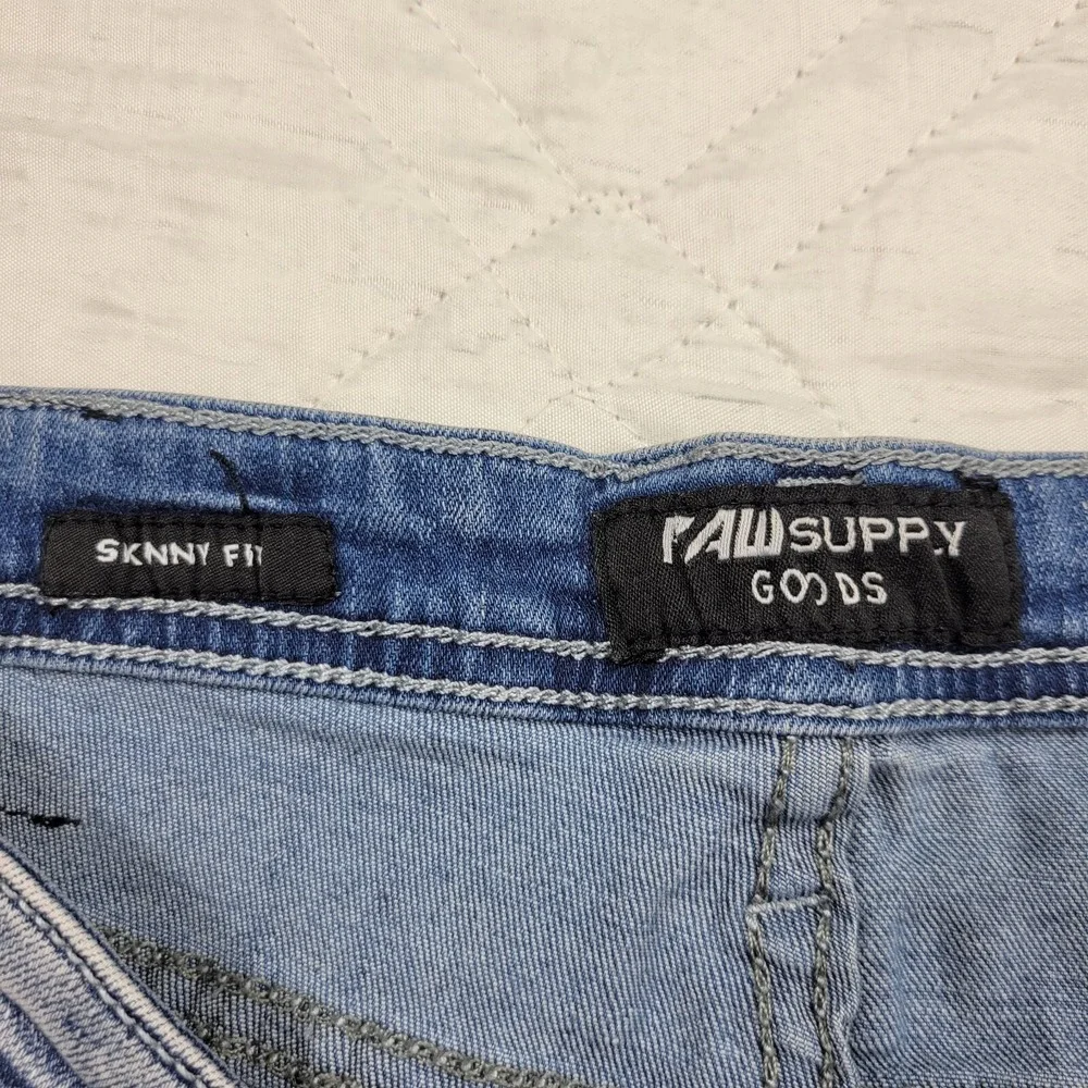 RAW Supply Goods distressed skinny fit blue jeans‎ men's 36X32